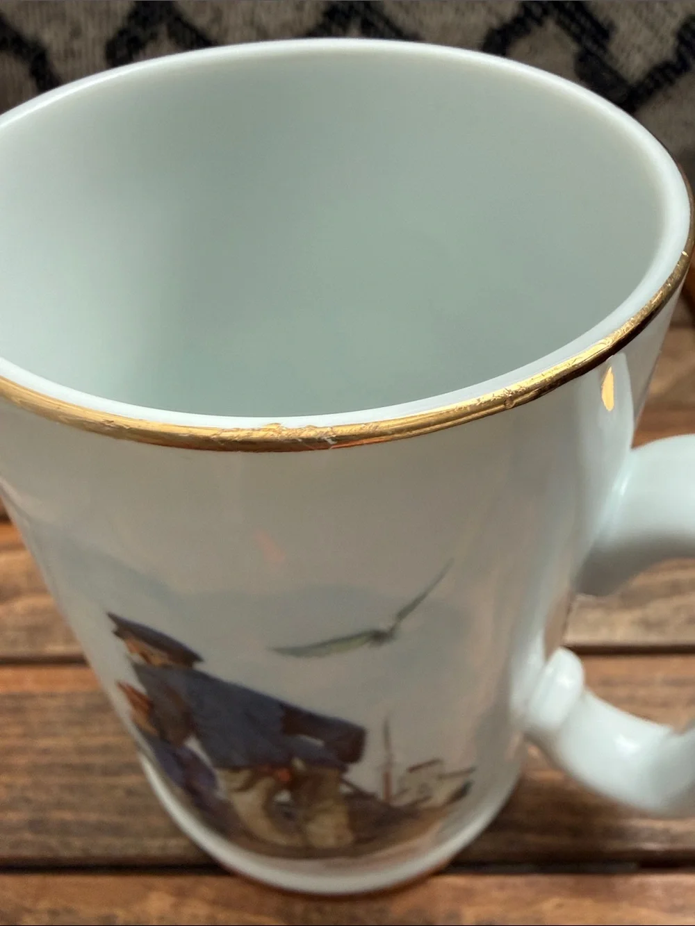 Vintage 1985 Norman Rockwell Museum Looking Out to Sea Mug Stein